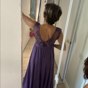 Purple dress Custom made.
